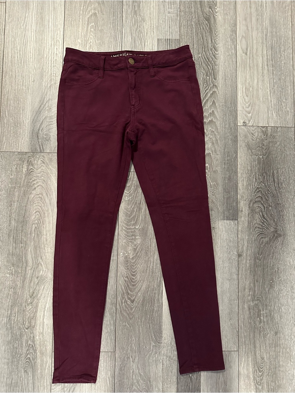 American Eagle Outfitters Women's Maroon Skinny Jeans